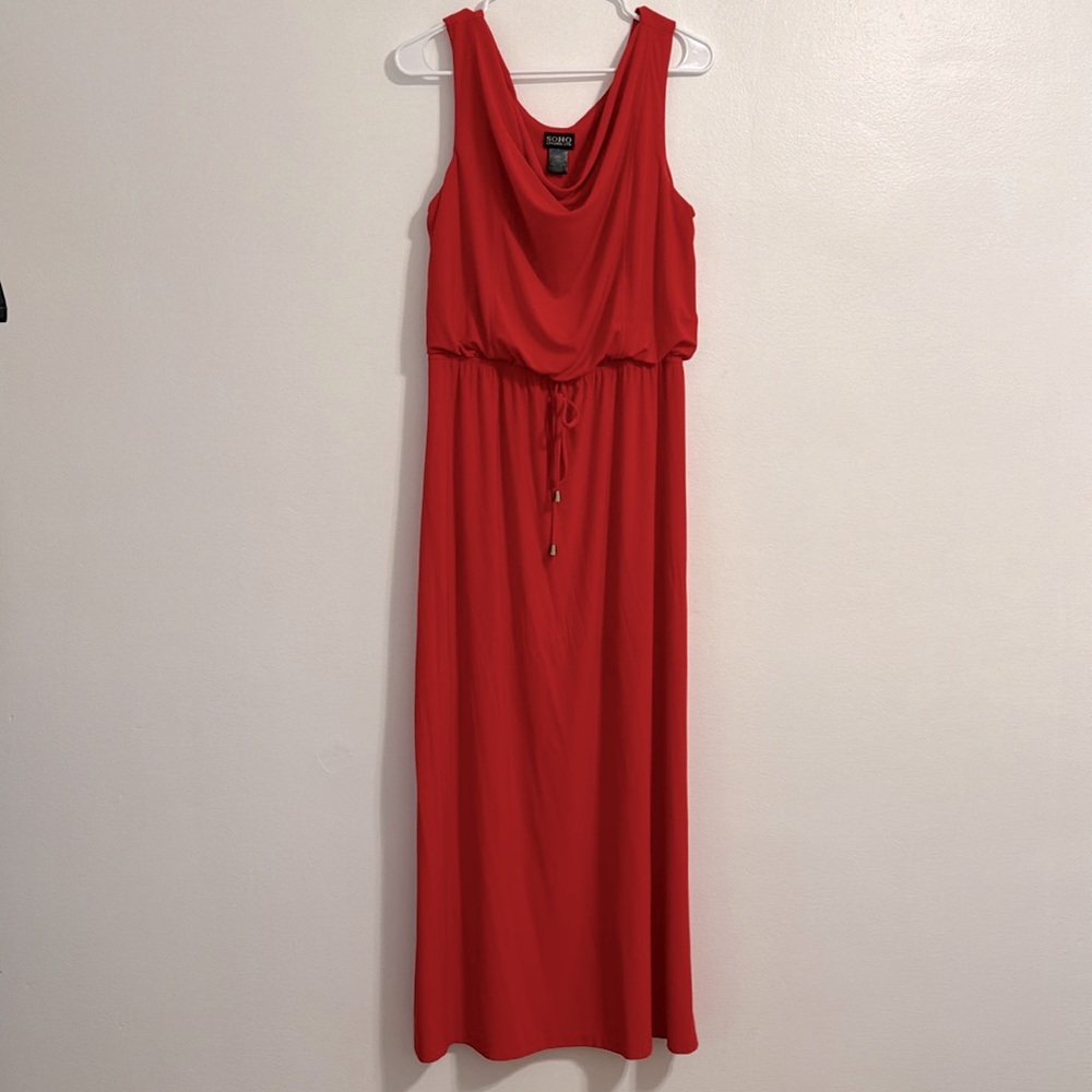 Used maxi red dress sleeveless